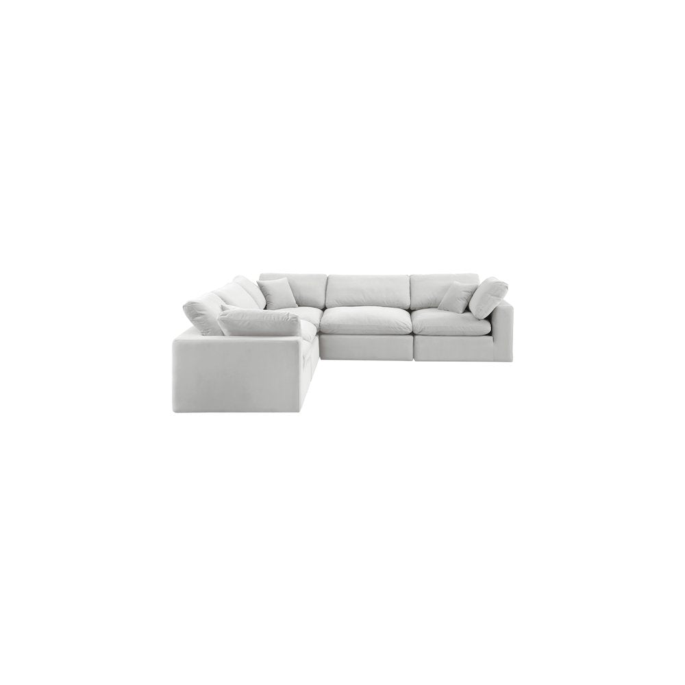 Comfy Cream Velvet Modular Sectional