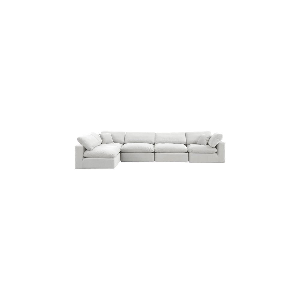 Comfy Cream Velvet Modular Sectional