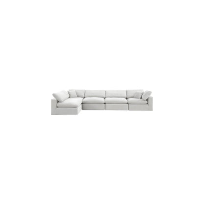 Comfy Cream Velvet Modular Sectional