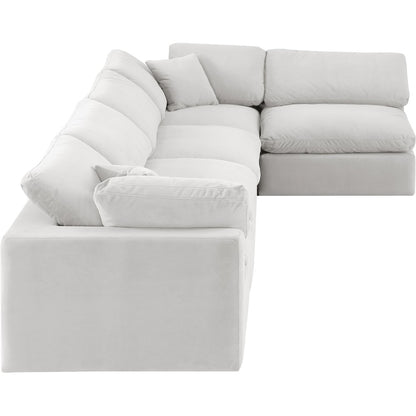 Comfy Cream Velvet Modular Sectional