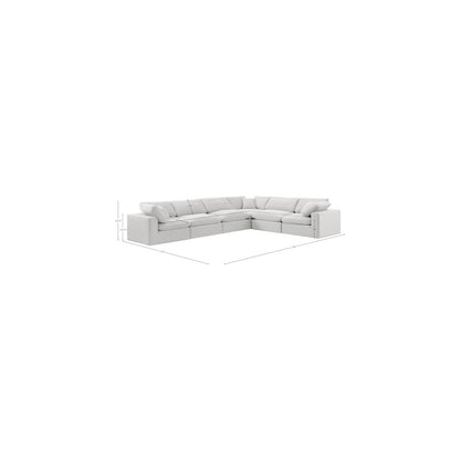 Comfy Cream Velvet Modular Sectional