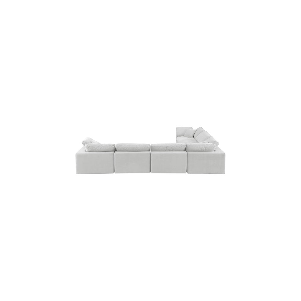 Comfy Cream Velvet Modular Sectional
