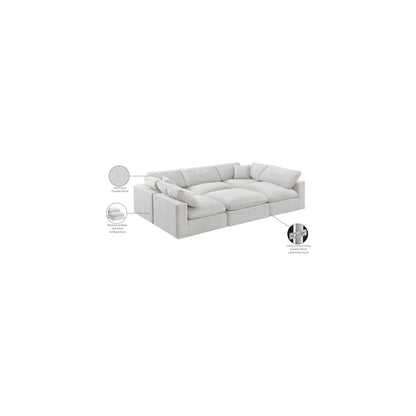 Comfy Cream Velvet Modular Sectional