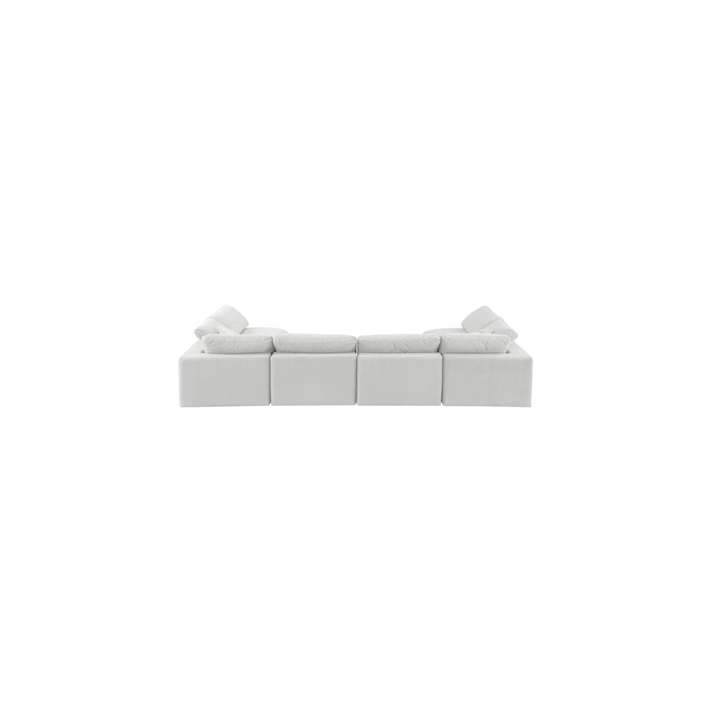 Comfy Cream Velvet Modular Sectional