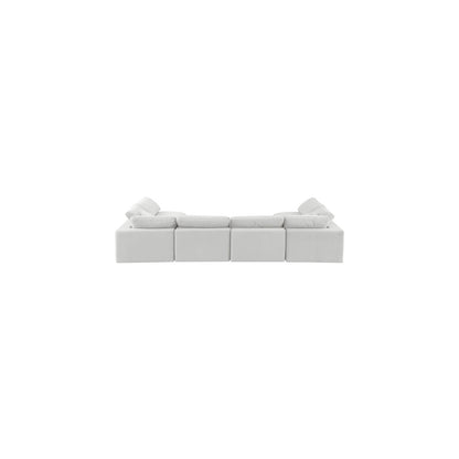 Comfy Cream Velvet Modular Sectional
