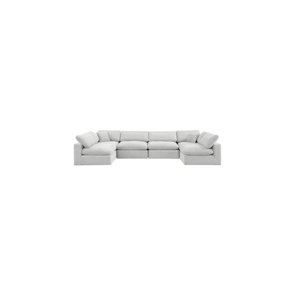 Comfy Cream Velvet Modular Sectional