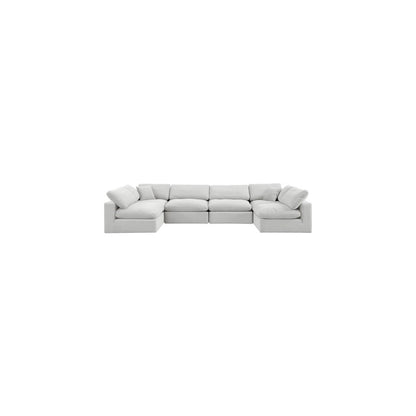 Comfy Cream Velvet Modular Sectional