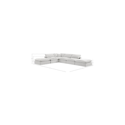 Comfy Cream Velvet Modular Sectional