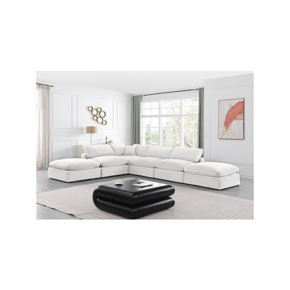 Comfy Cream Velvet Modular Sectional