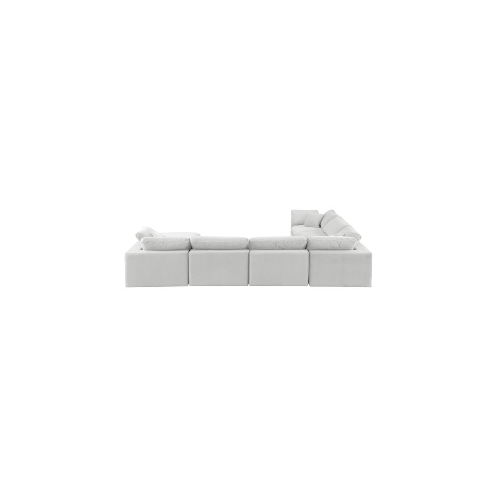 Comfy Cream Velvet Modular Sectional
