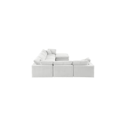 Comfy Cream Velvet Modular Sectional