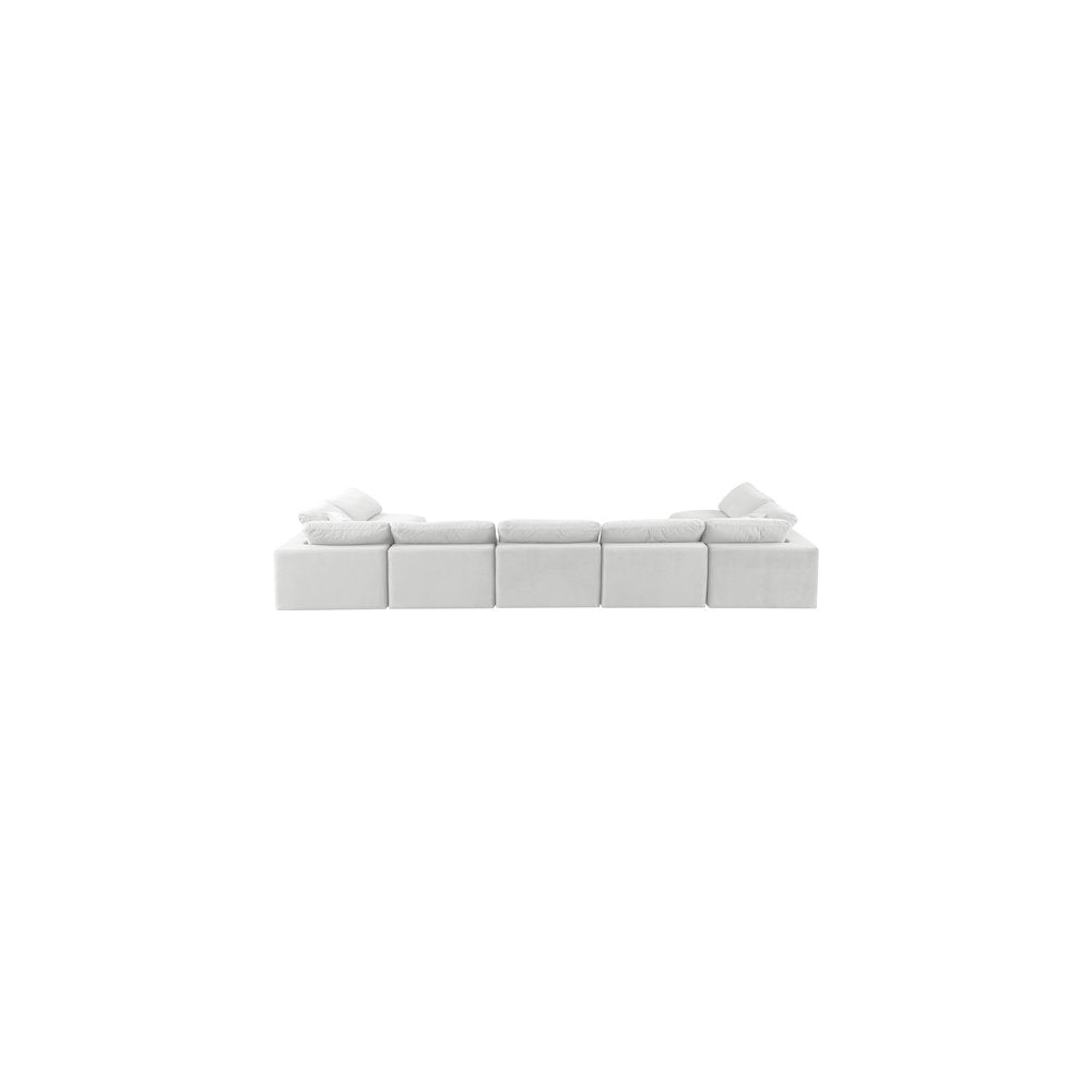 Comfy Cream Velvet Modular Sectional