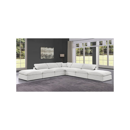 Comfy Cream Velvet Modular Sectional