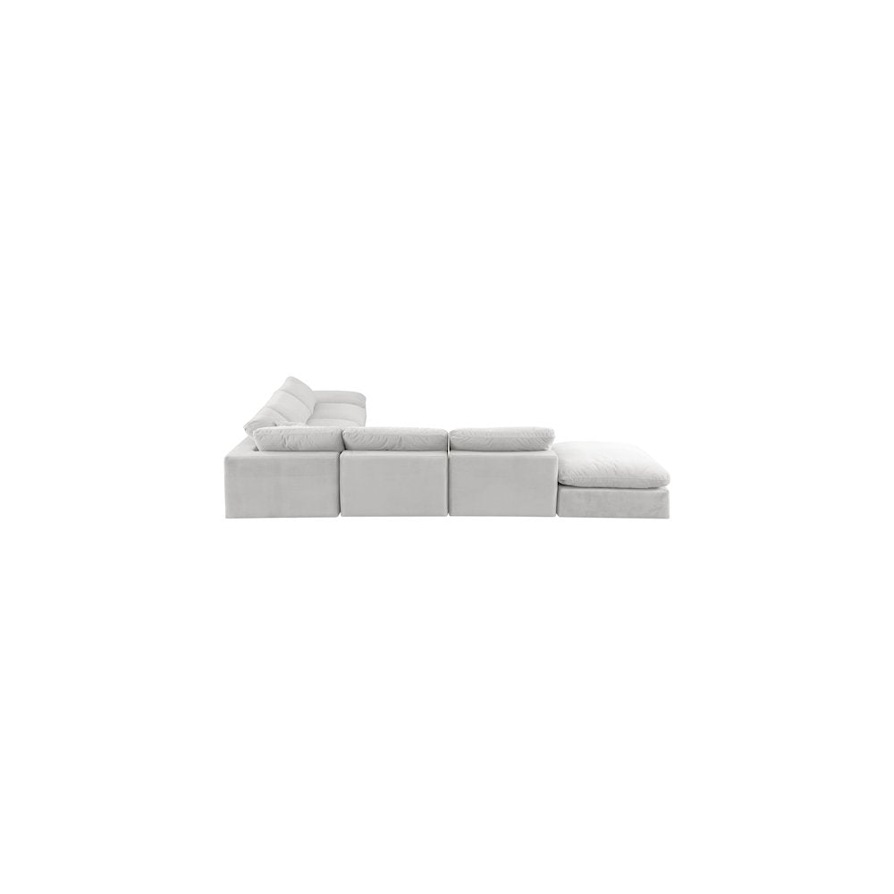 Comfy Cream Velvet Modular Sectional