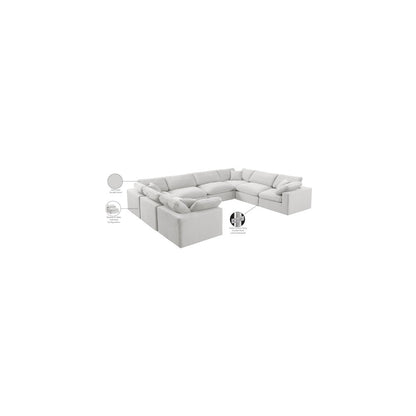 Comfy Cream Velvet Modular Sectional