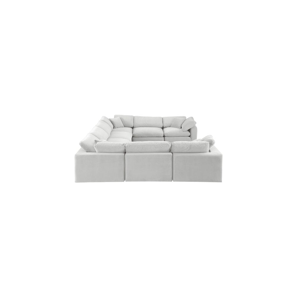 Comfy Cream Velvet Modular Sectional