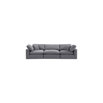 Comfy Grey Velvet Modular Sofa
