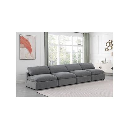 Comfy Grey Velvet Modular Sofa