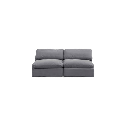 Comfy Grey Velvet Modular Sofa