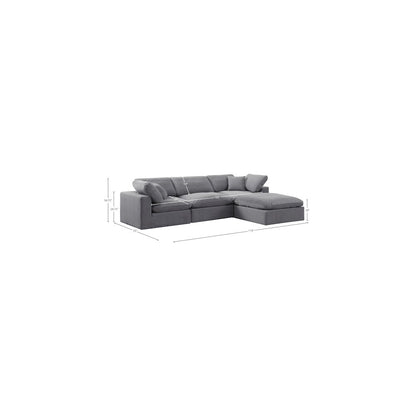 Comfy Grey Velvet Modular Sectional