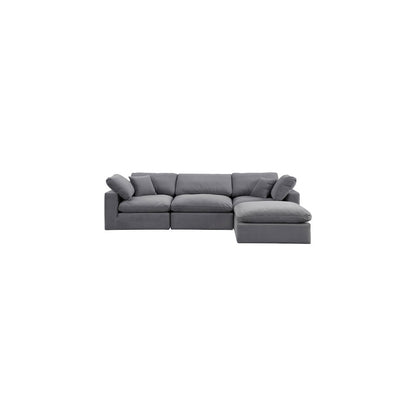 Comfy Grey Velvet Modular Sectional
