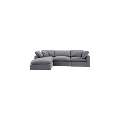 Comfy Grey Velvet Modular Sectional