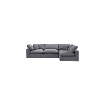 Comfy Grey Velvet Modular Sectional