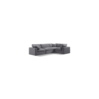 Comfy Grey Velvet Modular Sectional