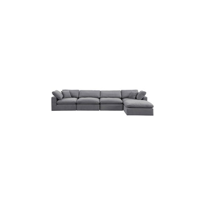Comfy Grey Velvet Modular Sectional