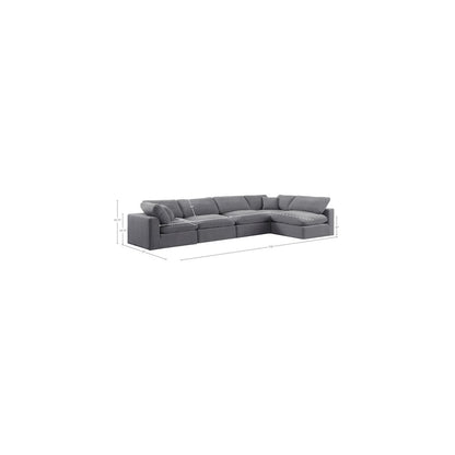 Comfy Grey Velvet Modular Sectional