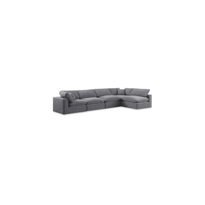 Comfy Grey Velvet Modular Sectional