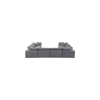 Comfy Grey Velvet Modular Sectional