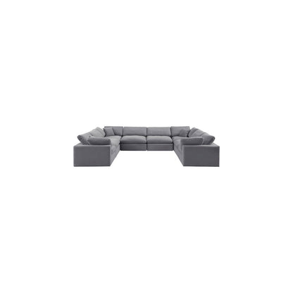 Comfy Grey Velvet Modular Sectional