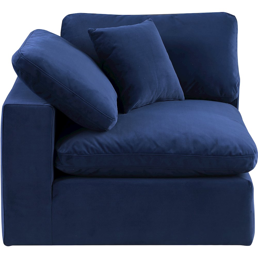 Comfy Navy Velvet Modular Corner Chair