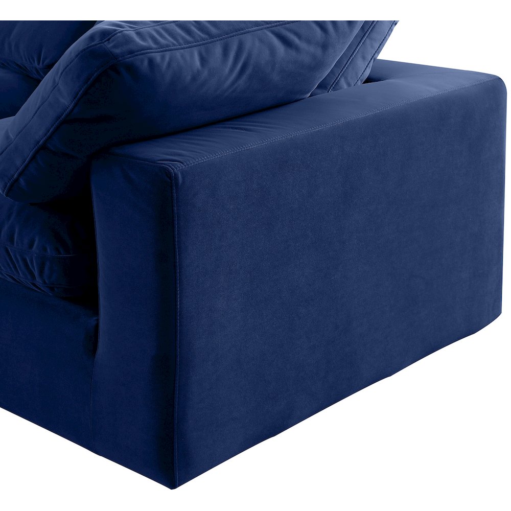 Comfy Navy Velvet Modular Corner Chair