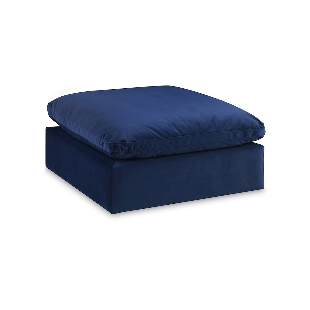 Comfy Navy Velvet Modular Ottoman