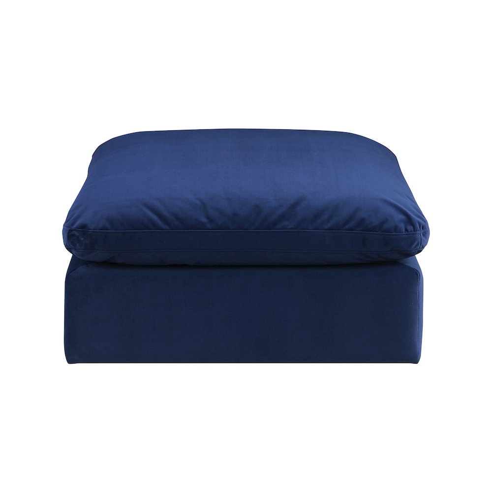 Comfy Navy Velvet Modular Ottoman
