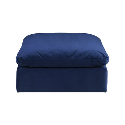 Comfy Navy Velvet Modular Ottoman