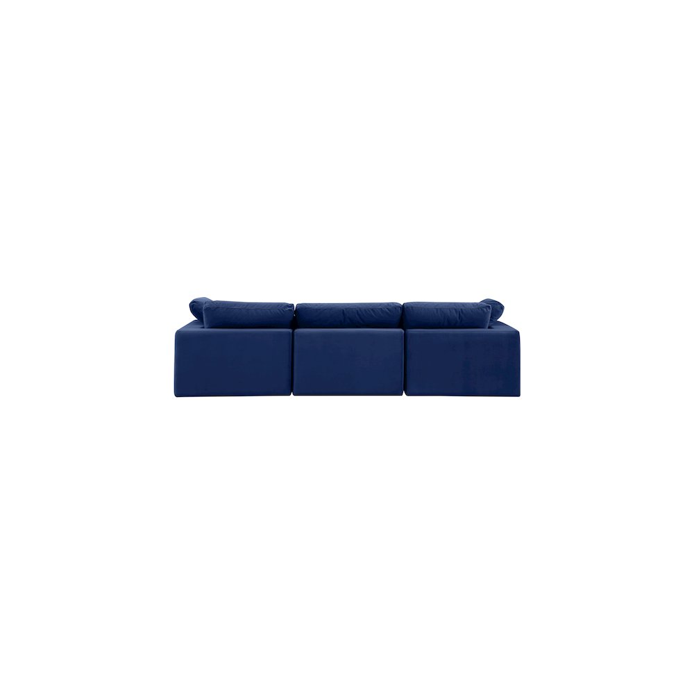 Comfy Navy Velvet Modular Sofa
