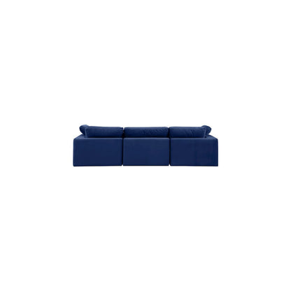 Comfy Navy Velvet Modular Sofa