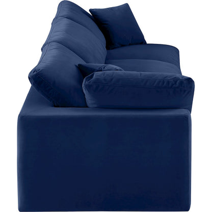 Comfy Navy Velvet Modular Sofa