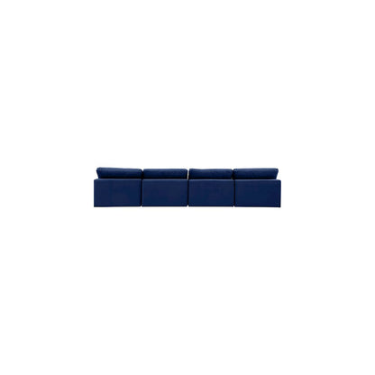 Comfy Navy Velvet Modular Sofa