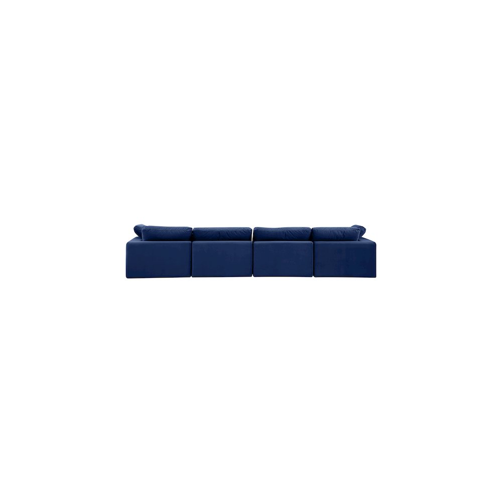 Comfy Navy Velvet Modular Sofa