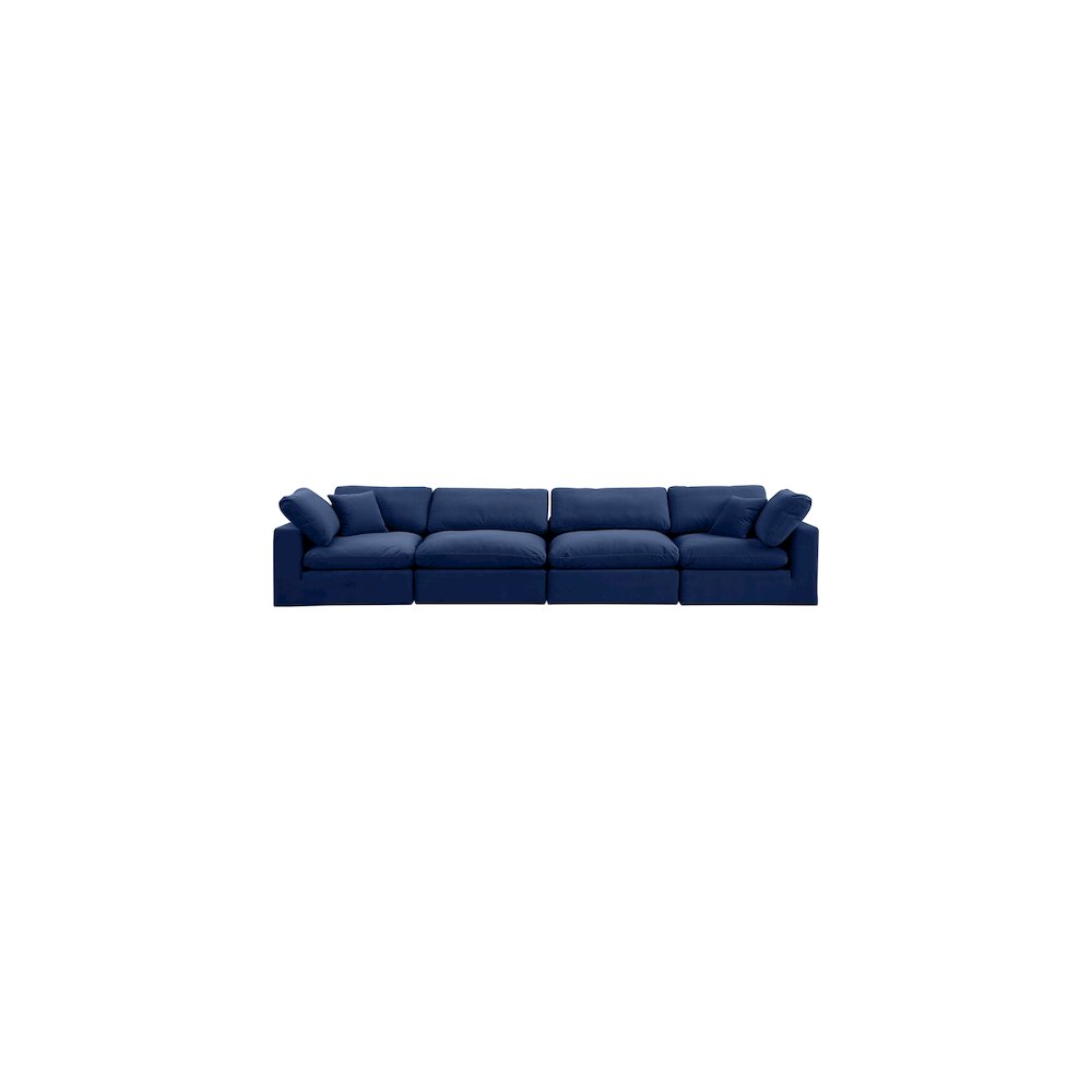 Comfy Navy Velvet Modular Sofa