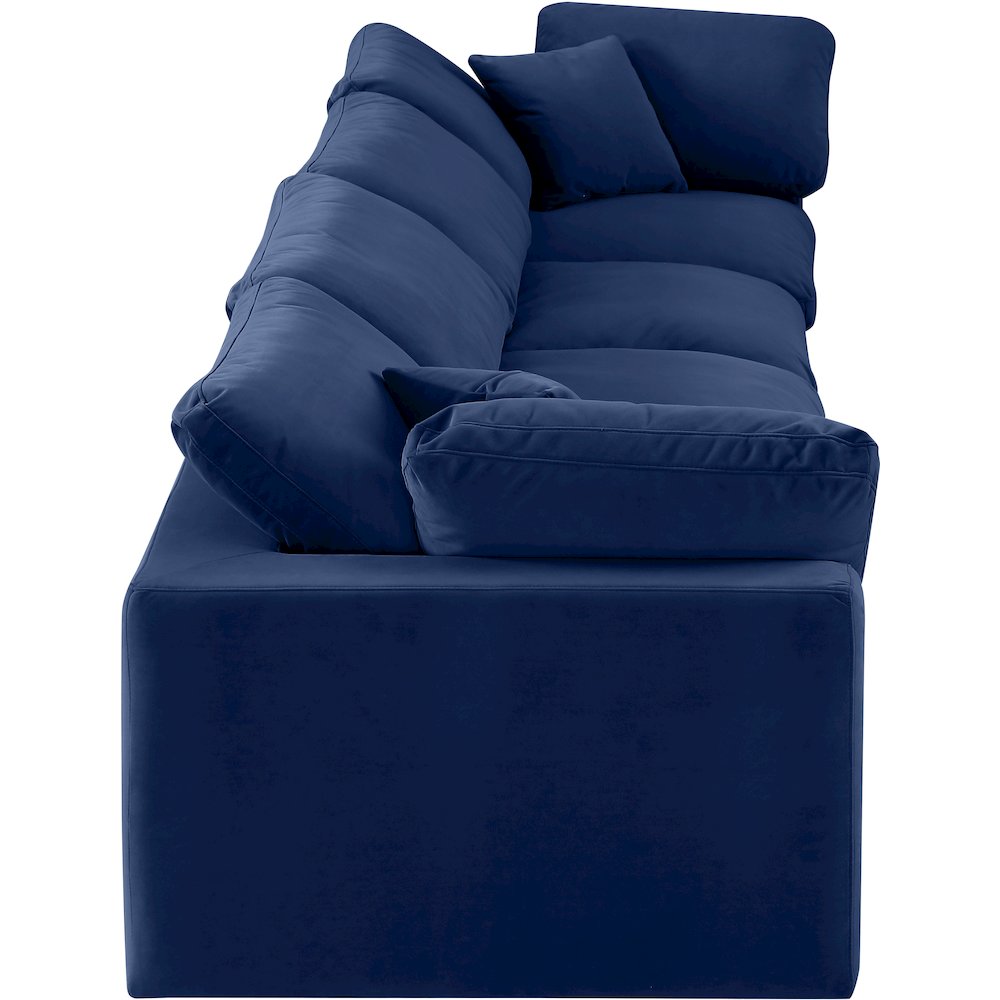 Comfy Navy Velvet Modular Sofa