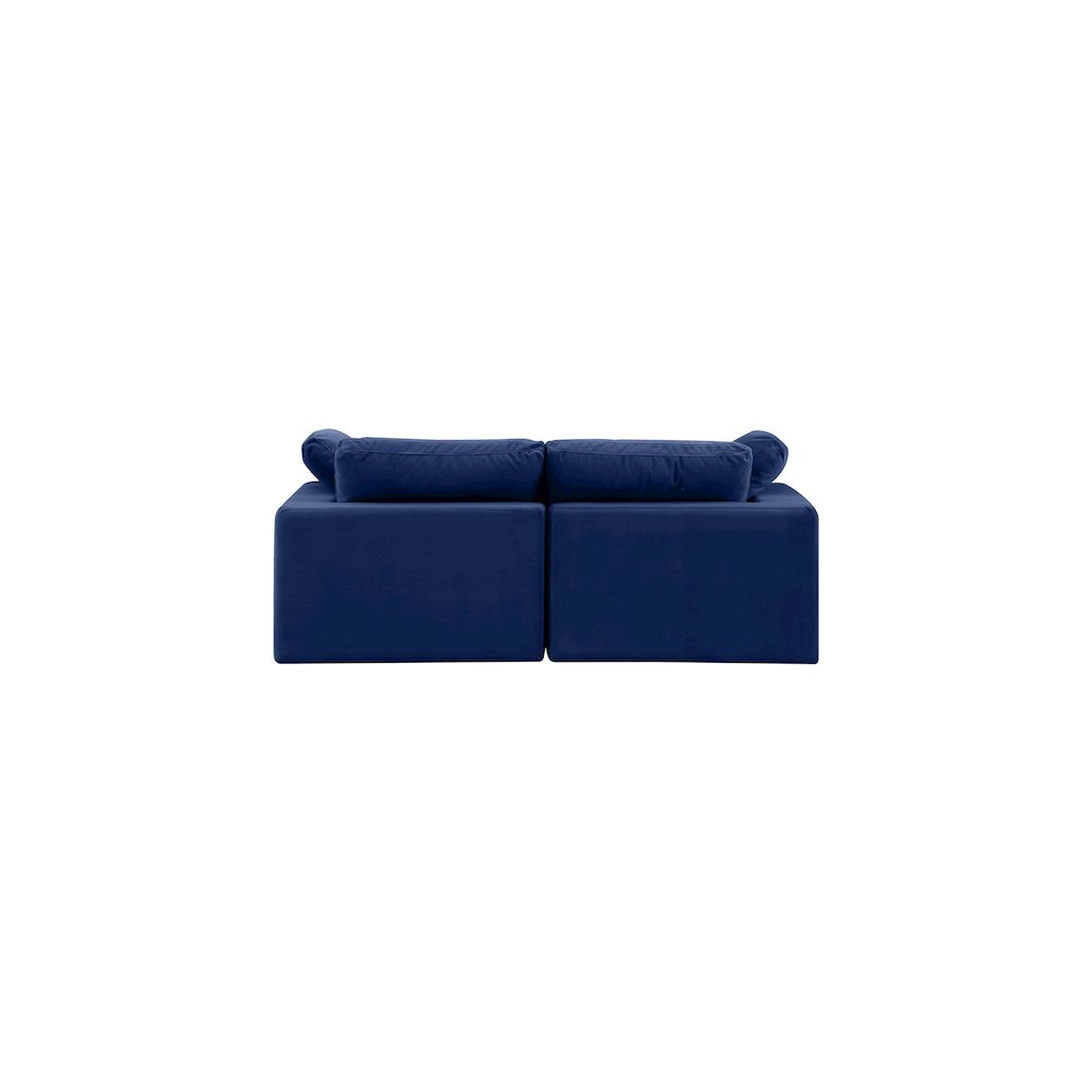 Comfy Navy Velvet Modular Sofa
