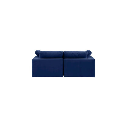 Comfy Navy Velvet Modular Sofa