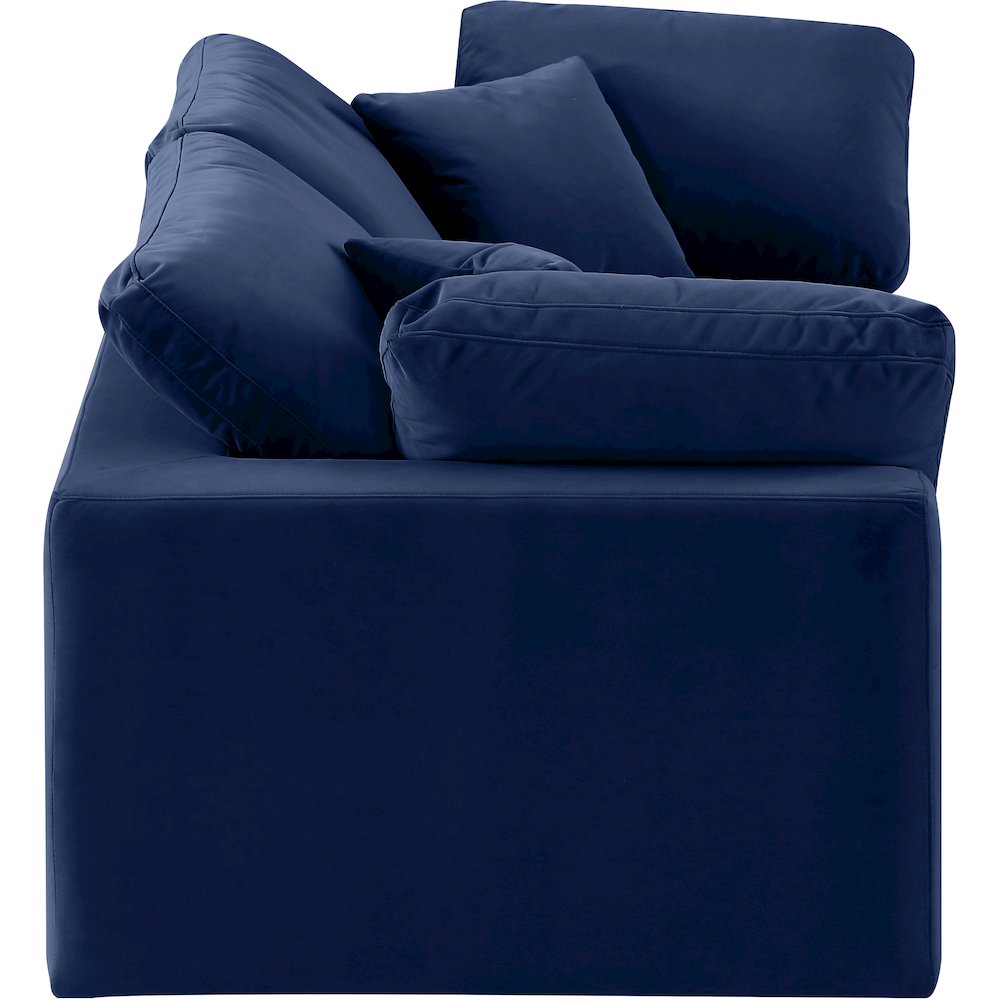Comfy Navy Velvet Modular Sofa