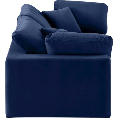 Comfy Navy Velvet Modular Sofa