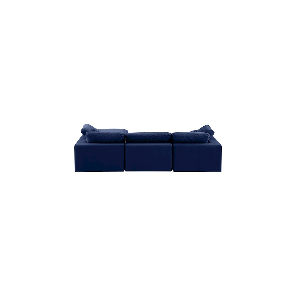 Comfy Navy Velvet Modular Sectional